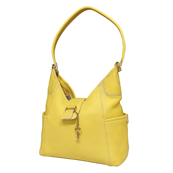 Fossil Handbags - Fossil Canary Leather Shoulder Hobo Great Condition!